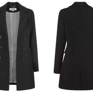 Haute Edition Women's Double Breasted Wool Blend Peacoat